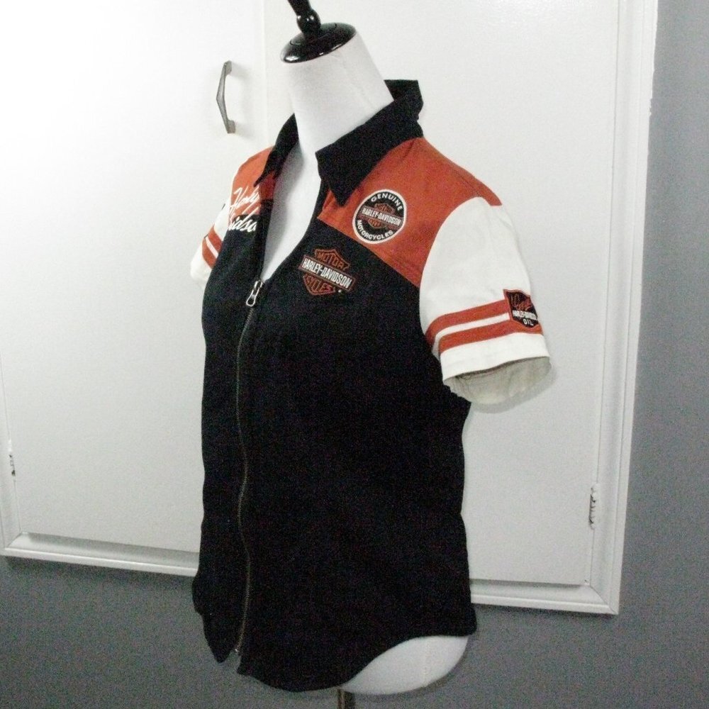 Harley-Davidson Zip Front 5 Patch Short Sleeve Sh… - image 3